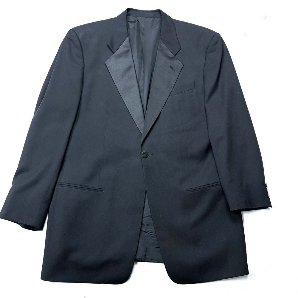 Giorgio Armani Collezioni Tuxedo Jacket 40R Notch Lapel Italy 90s Designer VTG